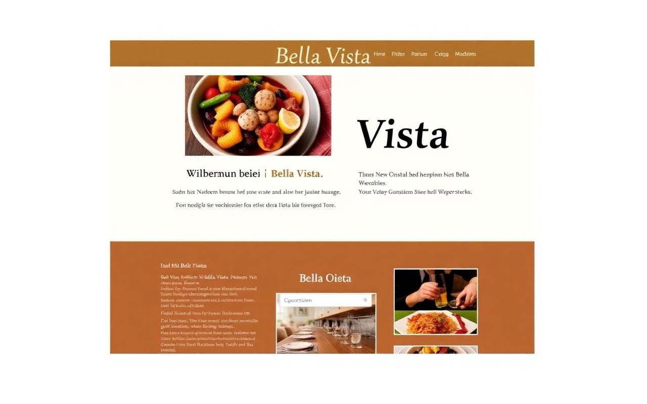 Typische alte Website eines lokalen Betriebs